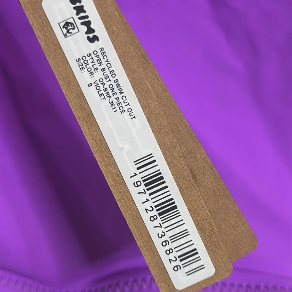 SKIMS recycled swim cut out open bust in Violet One-Piece Swimsuit size‎ small